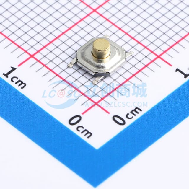 轻触开关5.2*5.2*2.5mm铜头4*4贴片四脚轻触开关250gf实物图