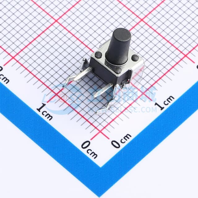 轻触开关6*6*9.0mm带支架插件四脚侧按250gf 【轻触】实物图