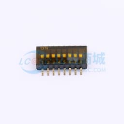 拨码开关黑色08P-8PIN间距1.27mm贴片正拨平拨8位SMD缩略图
