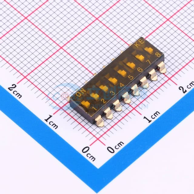 2.54mm 平拨,凹槽式 8位实物图