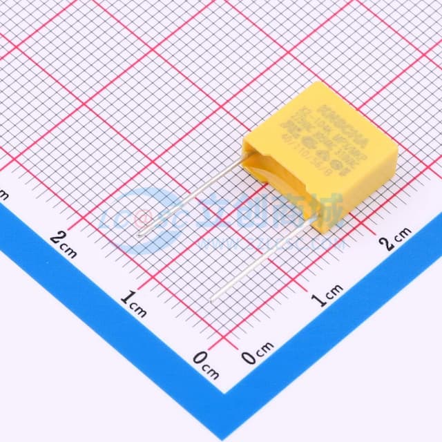 100nF ±10% 275V 305V 310V 等级:X2 【插件】实物图