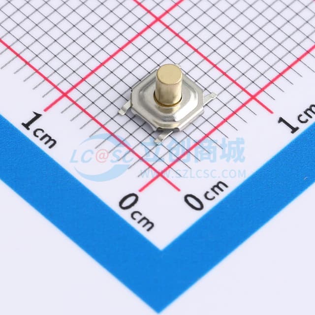 4*4*4.0mm 立贴 250GF 铜头轻触开关实物图
