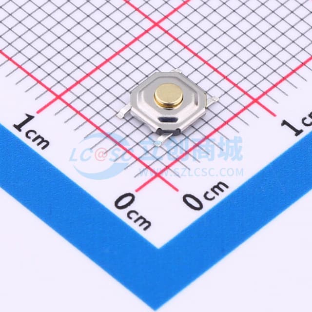 4*4*1.6mm 立贴 180GF 铜头轻触开关实物图