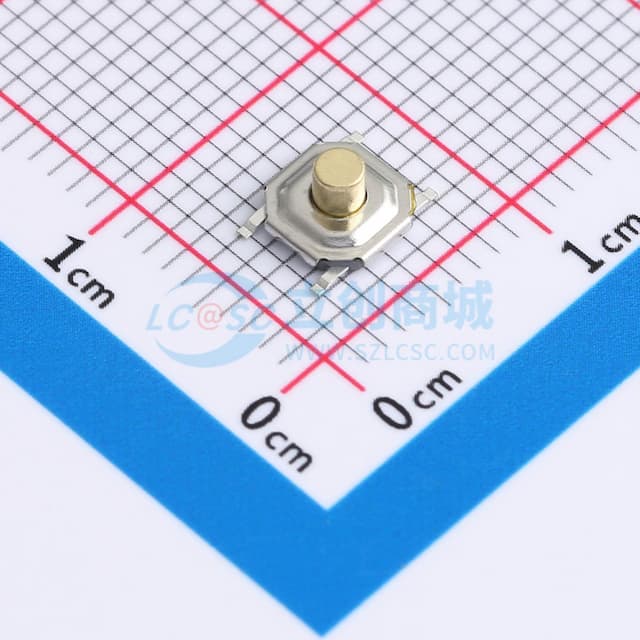 4*4*3.0mm 立贴 250GF 铜头轻触开关实物图
