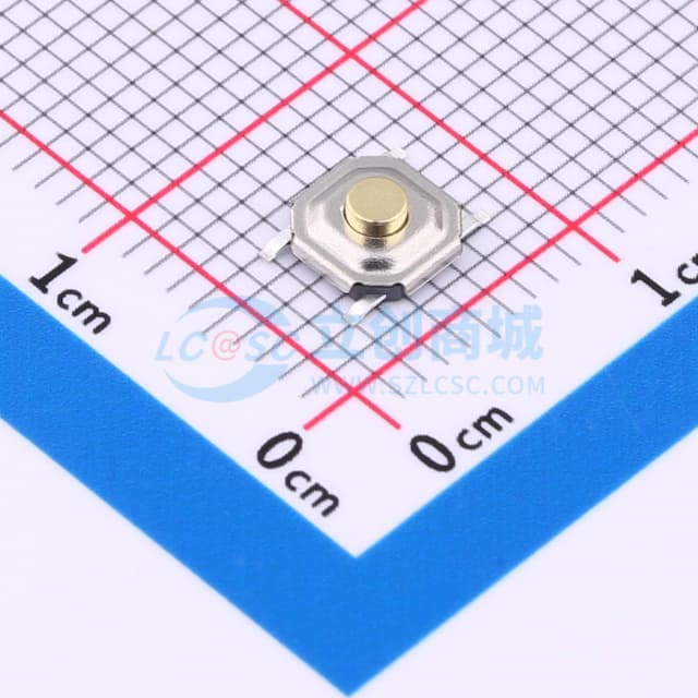 4*4*1.9mm 立贴 180GF 铜头轻触开关实物图