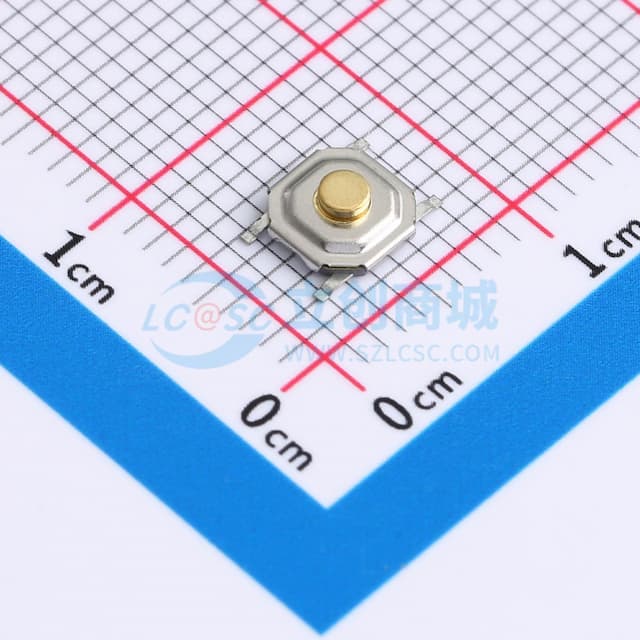 4*4*1.8mm 立贴 250GF 铜头轻触开关实物图