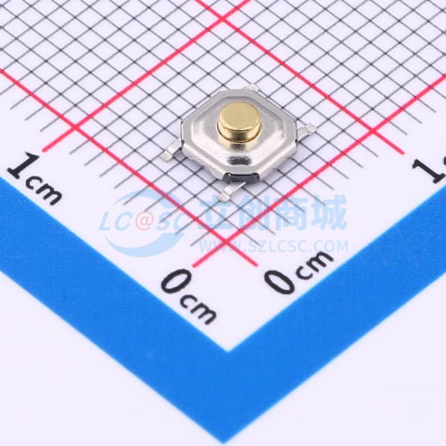 4*4*2.0mm 立贴 180GF 铜头轻触开关实物图