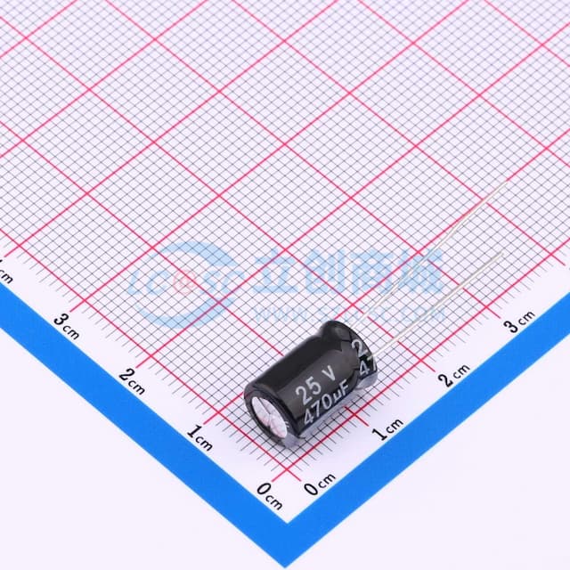 470uF ±20% 25V 【引线】实物图
