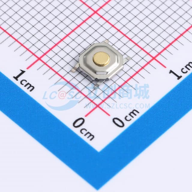 4*4*1.5mm 立贴 250GF 铜头轻触开关实物图