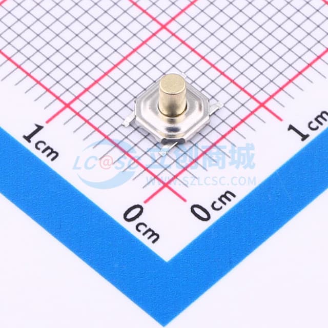 4*4*4.0mm 立贴 180GF 铜头轻触开关实物图