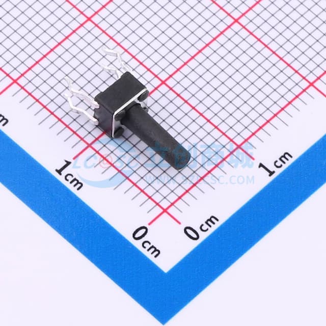 4.5*4.5*10.0mm 直插 180GF 轻触开关实物图