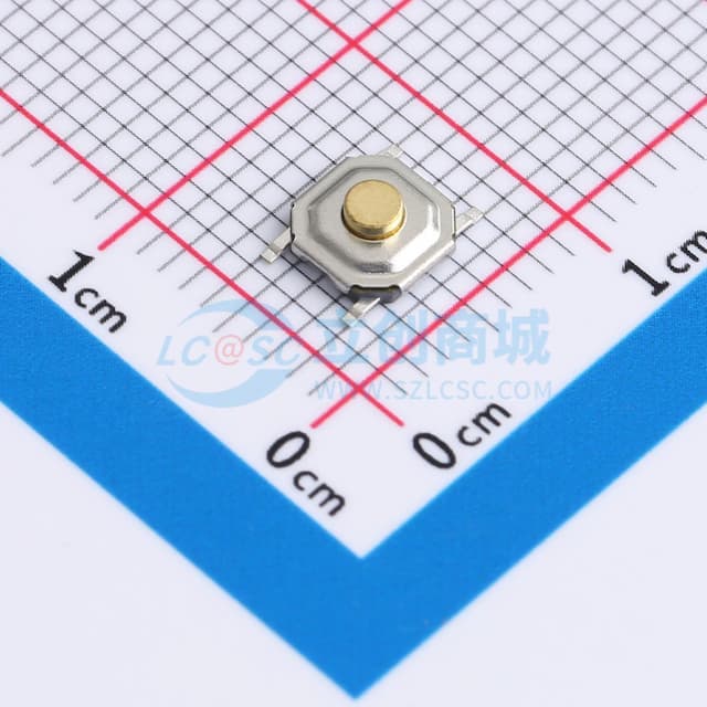 4*4*1.9mm 立贴 250GF 铜头轻触开关实物图