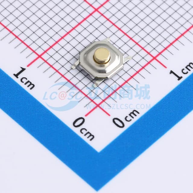 4*4*2.0mm 立贴 250GF 铜头轻触开关实物图