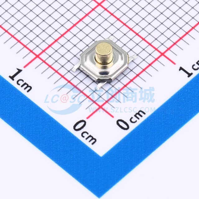 4*4*3.0mm 立贴 180GF 铜头轻触开关实物图