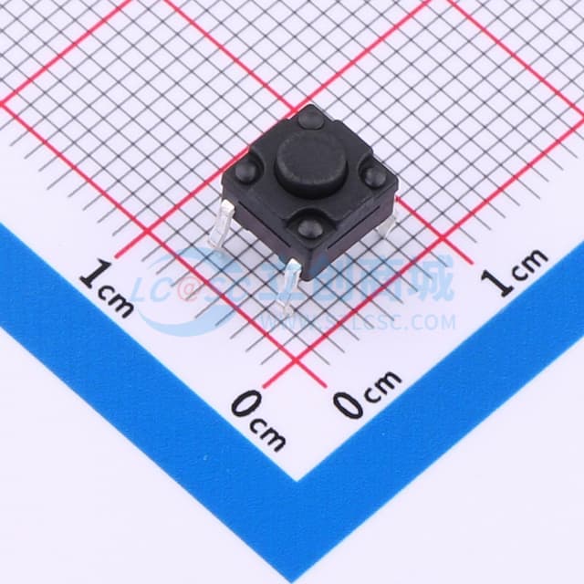 6*6*4.5mm 直插 180GF 防水IP67 轻触开关实物图