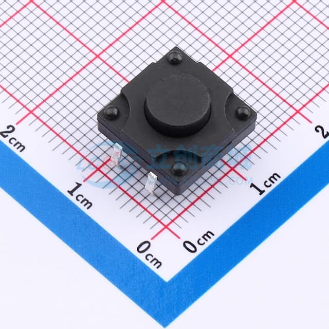12*12*5.5mm 直插 180GF 防水IP67 轻触开关实物图