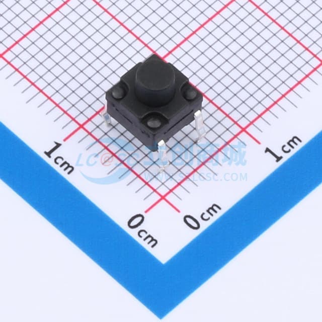 6*6*6.0mm 直插 180GF 防水IP67 轻触开关实物图