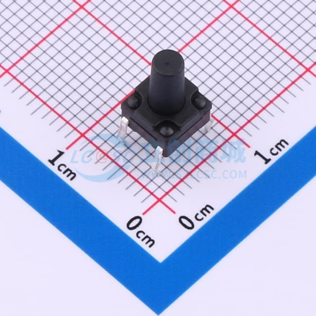6*6*10.0mm 直插 180GF 防水IP67 轻触开关实物图