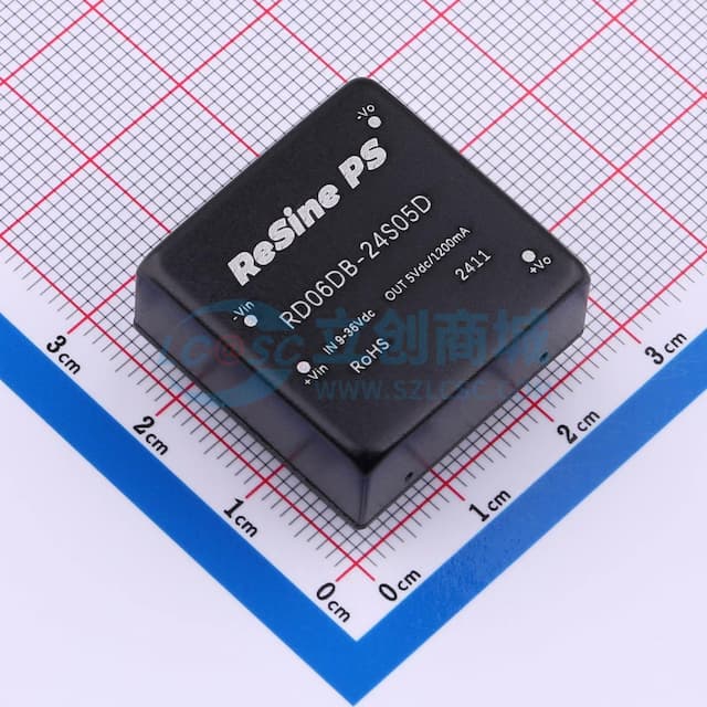 6W宽电压输入隔离稳压输出电源模块实物图