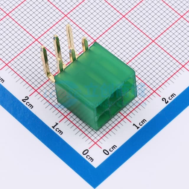 2x3P 间距:4.2mm 弯插实物图