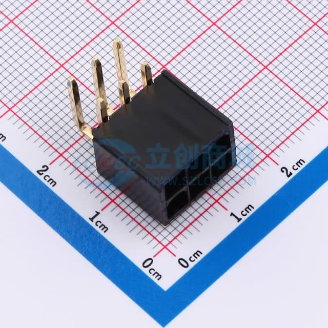 2x3P 间距:4.2mm 弯插实物图