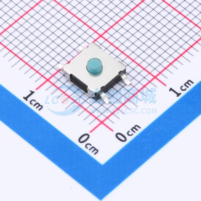 6.2*6.2*2.7H-JaT 100gf 硅胶青钮贴片冷封编带实物图