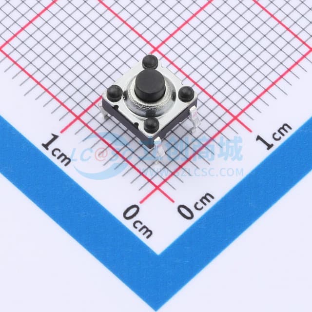 6*6*5H-JaZ 180gf 防水铜盖黑钮实物图
