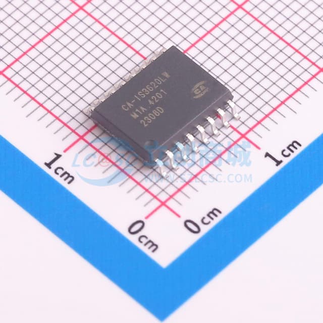 CA‐IS36xx 高性能，5kVRMS 隔离耐压，集成高效率、低辐射 DC‐DC 转换器 的数字隔离器实物图