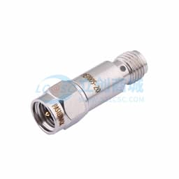 20dB固定式衰减器,SMA公头转SMA母头,钝化不锈钢主体,额定功率2W,DC~18GHz缩略图