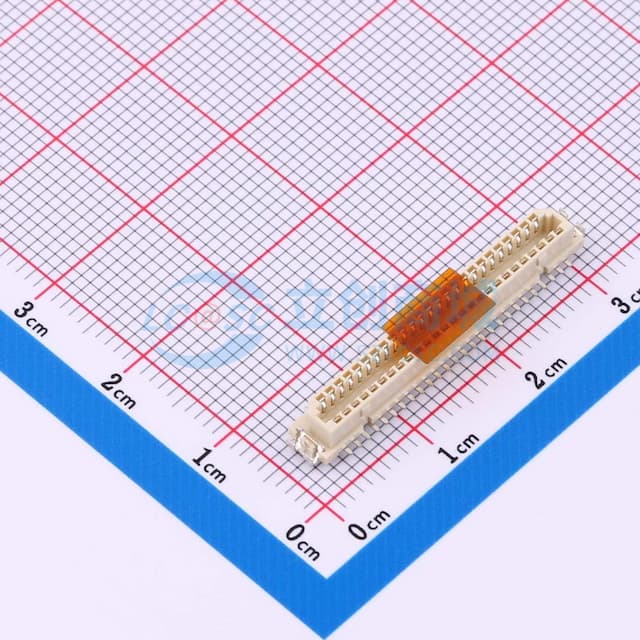 间距:1mm PIN:51P 母 立贴实物图