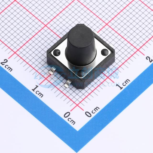 12*12*10.5mm 立贴 180GF  轻触开关实物图