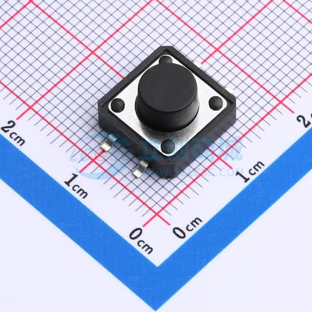 12*12*7.0mm 立贴 180GF  轻触开关实物图