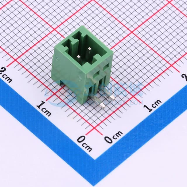 卡扣固定 1x2P 2.54mm 排数:1 每排P数:2实物图