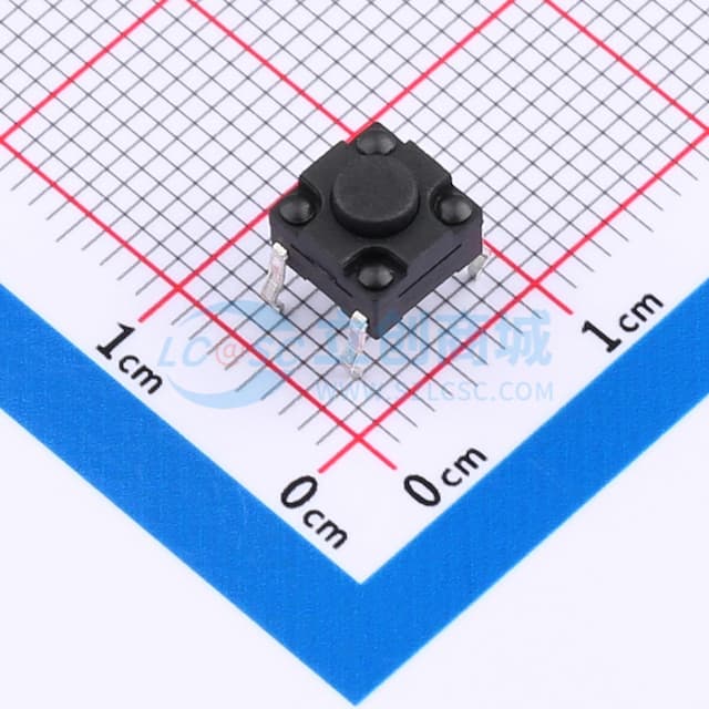 6*6*4.5mm 直插 250GF 防水IP67 轻触开关实物图