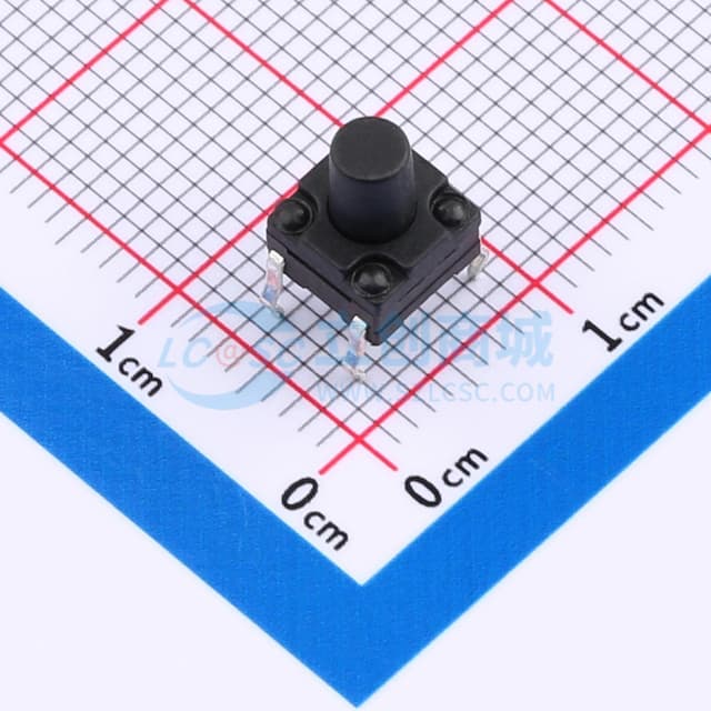 6*6*8.0mm 直插 250GF 防水IP67 轻触开关实物图