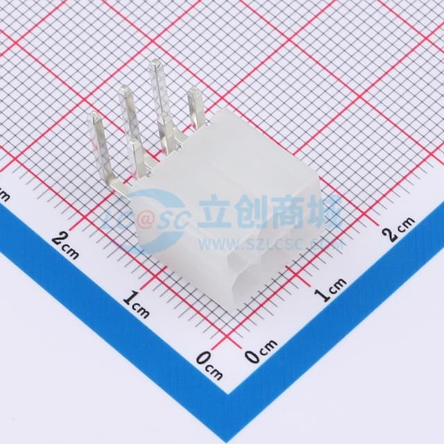 针座4.2mm间距 2x03P 弯插实物图