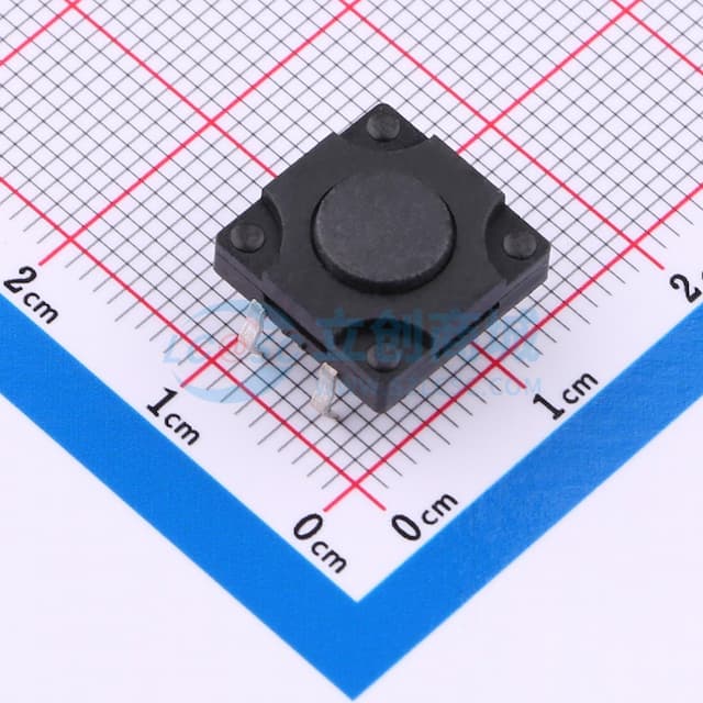 12*12*4.5mm 直插 250GF 防水IP67 轻触开关实物图