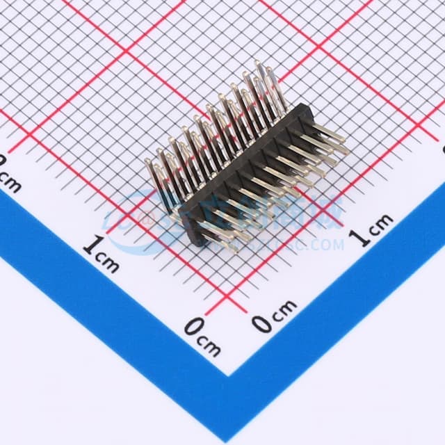 2x10P 间距:1.27mm 方针 弯插实物图