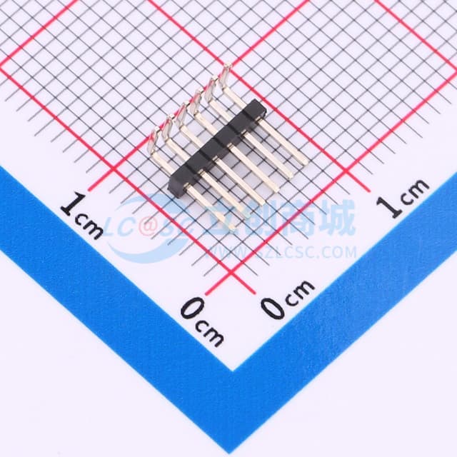 1x6P 间距:1.27mm 方针 弯插实物图