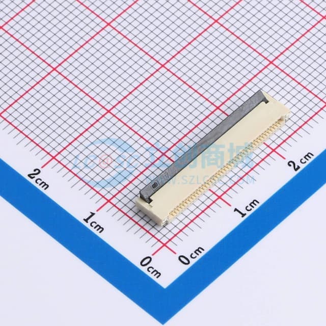 翻盖式 双侧触点/上下接 P数:40P 间距:0.5mm实物图