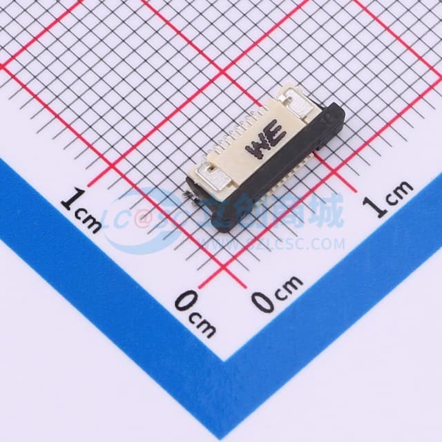 间距:0.5mm P数:10P 抽屉式 下接实物图