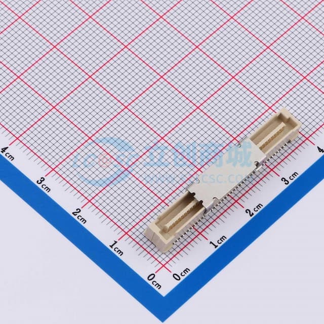 PIN:80P 间距:0.8mm 立贴实物图