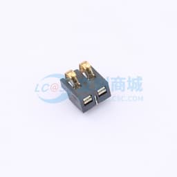 2.5间距 弹片电池座2pin 防窥PIN 塑高3.0缩略图