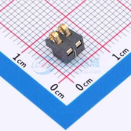 2.5间距 弹片电池座2pin 防窥PIN 塑高3.5缩略图