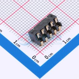 2.5间距 弹片电池座5pin 防窥PIN 塑高4.5缩略图