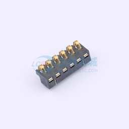 2.5间距 弹片电池座6pin 防窥PIN 塑高4.0缩略图