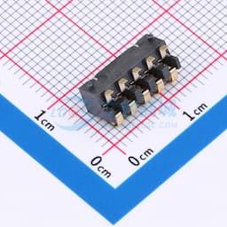 2.5间距 弹片电池座5pin 防窥PIN 塑高4.0缩略图