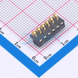 2.5间距 弹片电池座6pin 防窥PIN 塑高4.0缩略图