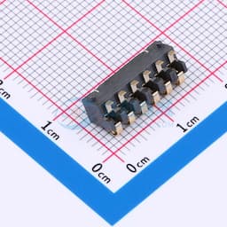2.5间距 弹片电池座6pin 防窥PIN 塑高4.0缩略图