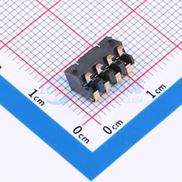 2.5间距 弹片电池座4pin 防窥PIN 塑高4.0缩略图